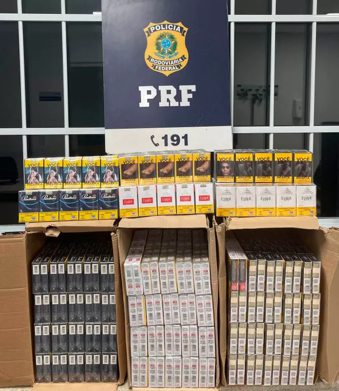 Em Vitória da Conquista, PRF apreende mais de 2000 maços de cigarros transportados ilegalmente