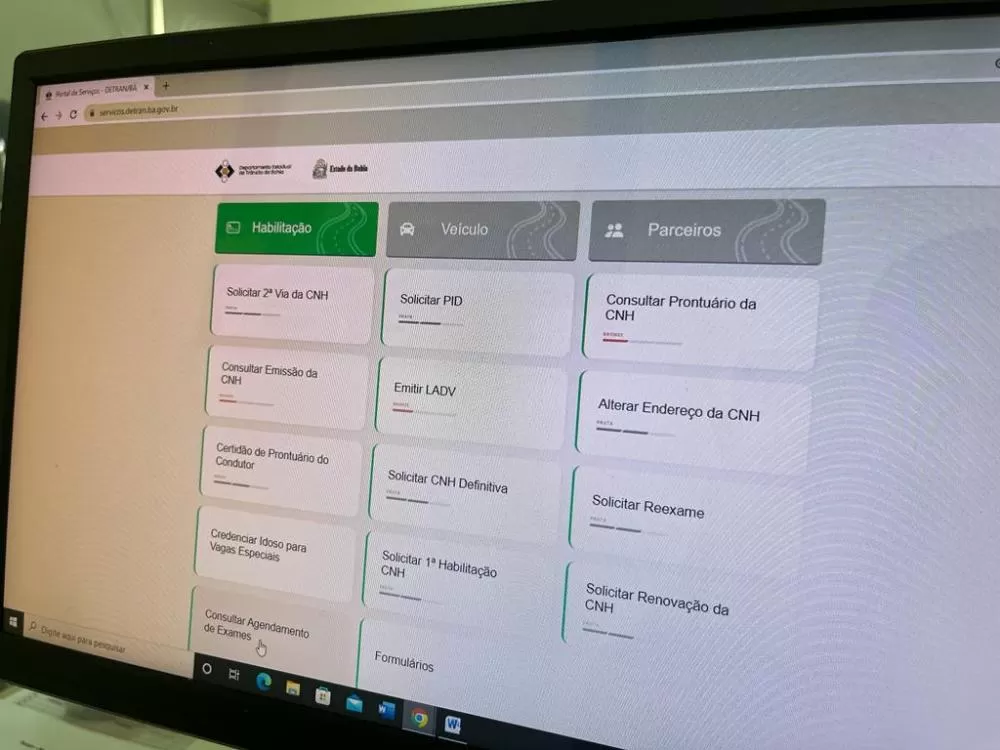 Detran-BA disponibiliza consulta online para exames da primeira habilitação