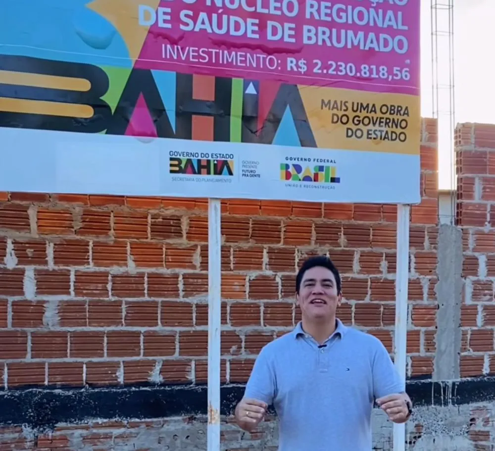 Guilherme Bonfim (PT) acompanha obras do Núcleo Regional de Saúde em Brumado