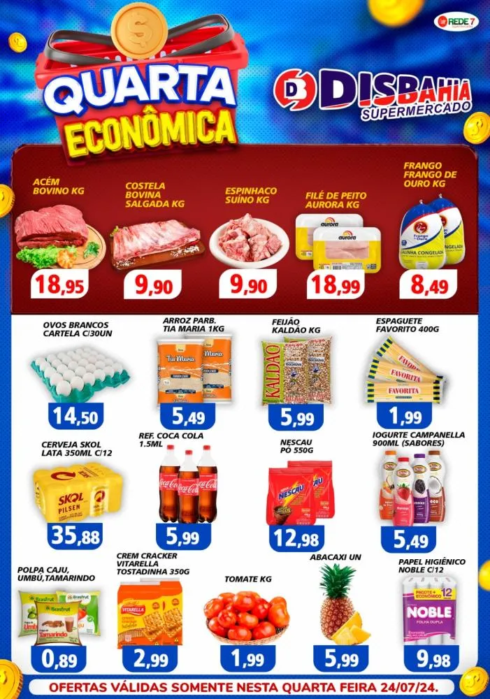 Economize na Quarta Econômica do Disbahia Supermercado!