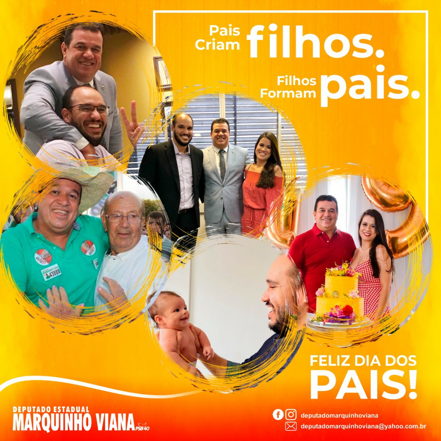 Deputado Marquinho Viana deseja um feliz Dia dos Pais