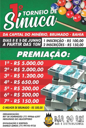 Torneio de sinuca tem premiação de R$ 1.000 em novembro - Diário Corumbaense